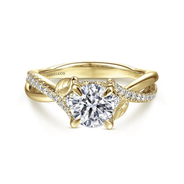 14KY Diamond Engagement Semi-Mount Ring, .38 CTW